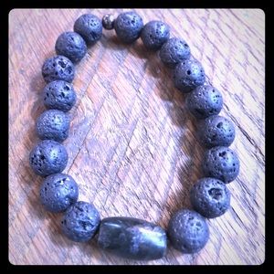 Original volcanic rock Buddhist bracelet